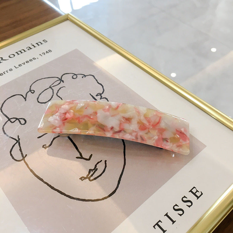 Wholesale Temperament Simple Hair Accessory Horizontal Clip One-line Rectangular Versatile Spring Clip